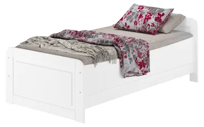 Produktbild von Weißes Seniorenbett extra hoch 90x200 Zubehör wählbar V-60.42W-09ohne Zubehör