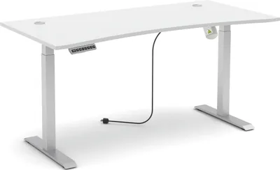 Produktbild von Schreibtisch >Santorin< höhenverstellbar, Weiß - 160x72x77cm (BxHxT)