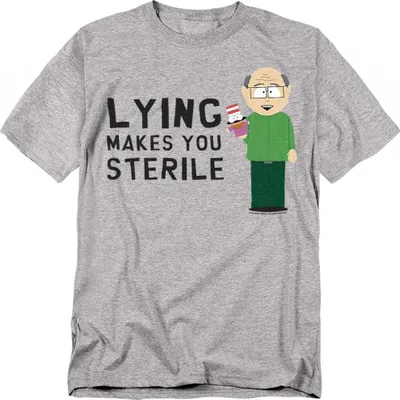 Image de South Park - "Lying Makes You Sterile" T-shirt unie homme/femme TV20747 (M) (Heather sportif)