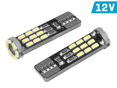 Zdjęcie produktu dla Żarówka VISION W5W (T10) 12V 24x 3014 SMD LED, CANBUS, biała, 2 szt.