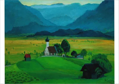 Produktbild von Kunstkarte Gabriele Münter "Ramsachkirchlein"