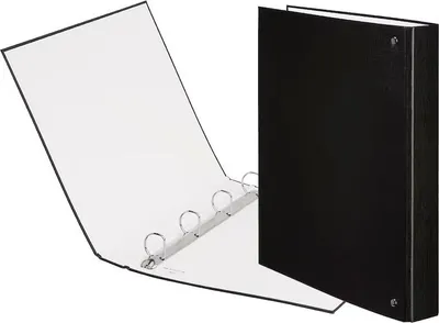 Obrázok produktu pre VELOFLEX 1143080 VELOFLEX Basic Ringbuch 4-Ringe schwarz 3,5 cm DIN A4