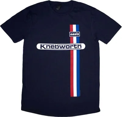 Obrázek produktu pro Oasis Knebworth Vertical Stripe Navy Blue XL Tričko