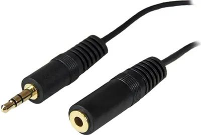 Zdjęcie produktu dla StarTech.com 12ft 3.5mm, 3.5mm, Męska, 3.5mm, Żeńska, 3,7 m, Czarny