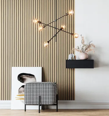 Produktbild von NEWROOM Tapete Braun Vliestapete Holz - Holztapete Skandi Natur  Paneele Lamellen Holzwand Modern Lamellenwand