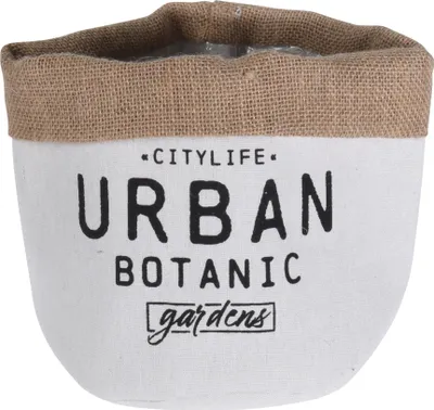 Obrázok produktu pre Textilný kvetináč Juta 17cm, biely