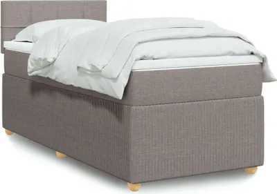 Produktbild von Möbel2024 Boxspringbett mit Matratze Taupe 100x200 cm Stoff Klassische Betten 715534