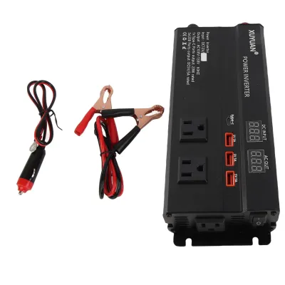 Obrázek produktu pro 4000W měnič 12V na měnič do auta s LCD displejem a USB portem