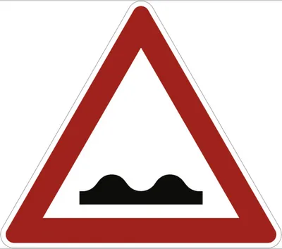 Produktbild von Verkehrsschild VZ112, Unebene Fahrbahn, Alu, RA1, 900 mm SL
