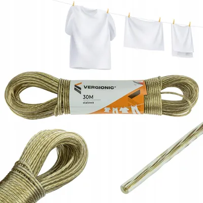 Image de Corde à linge en acier 30 mètres