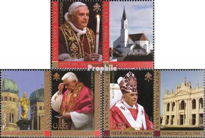 Produktbild von Briefmarken Vatikanstadt 2007 Mi 1573-1575 mit Zierfeld (kompl.Ausg.) postfrisch Papst Benedikt XVI.