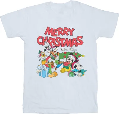 Zdjęcie produktu dla Disney – koszulka męska „Mickey Mouse And Friends Winter Wishes” BI41211 (L) (biała)