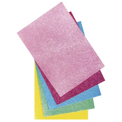 Produktbild von Filz mit Glitter 5 Stück sortiert