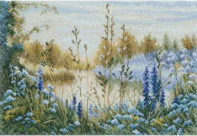 Produktbild von RTO Kreuzstich-Set „Nebbia viola fumé“, Zählvorlage, 29 x 20 cm