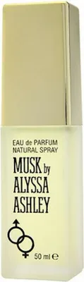A bottle of Alyssa Ashley Musk Eau de Parfum.