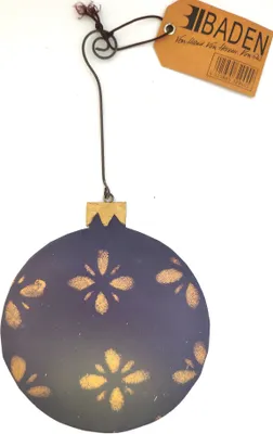 Produktbild von BADEN Christbaumkugel 2D Baumschmuck aus Metall