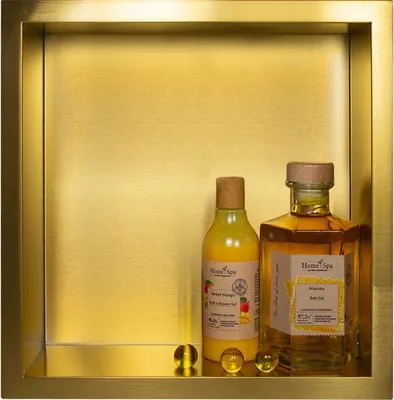 Obrázek produktu pro BALNEO nástěnná nika WALL-BOX ONE GOLD 30 × 30 × 7 cm ve zlaté barvě