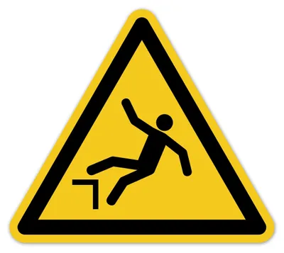Produktbild von Warnschild "Stolpergefahr", selbstklebend mit Sicherheitsmarkierung