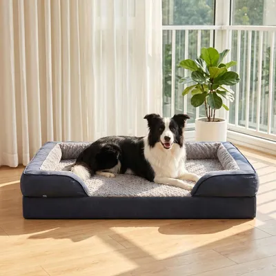 Immagine prodotto di Cuccia ortopedica per cani, 89x64x17 cm, grigio scuro