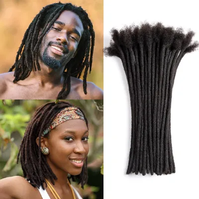 Image de Solidchoice - Extensions de dreadlocks en cheveux 100% naturels, longueur de 10 pouces