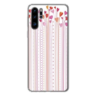 Produktbild von MuchoWow® Handyhülle Schutzhülle Hülle für Huawei P30 Pro Eine Illustration der wachsenden Herzen Silikon Softcase Handy Hülle - Schutzdeckel