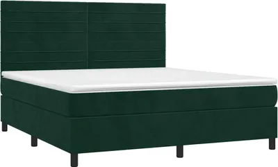 Productafbeelding van vidaXL Boxspringbed met matras, donkergroen, 160x200 cm, fluweel