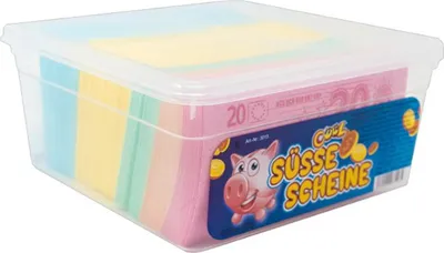 Image de Cool Sweet Billets 400 pièces papier comestible coloré Euro Money in Box 550 g
