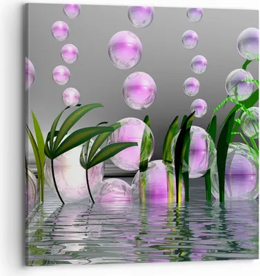 Produktbild von Bild auf Leinwand - Leinwandbild - Computer Grafik Blase - 70x70cm - Wand Bild - Wanddeko - Leinwanddruck - Bilder - Kunstdruck - Wanddekoration - Leinwand bilder - Wandkunst - AC70x70-2329
