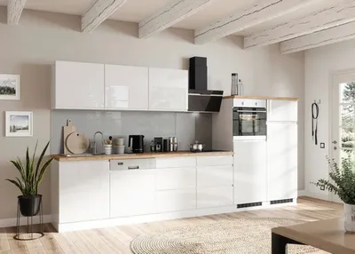 Produktbild von Held Möbel Backofen/Kühlumbauschrank für 88er Einbaukühlschrank Kiel BxTxH 60 x 60 x 166 cm weiß hochglanz zerlegt 495.6