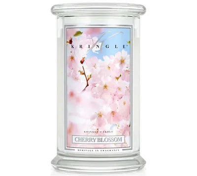 Immagine prodotto di Kringle Candle, candela profumata in barattolo, grande, fragranza: fiori di ciliegio