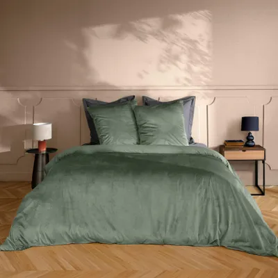 Image de Parure de lit - Douceur d'Intérieur - VELINA - Polyester - 240x220cm - Vert