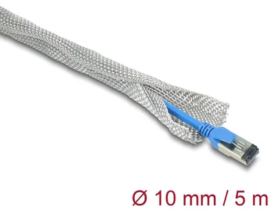 Zdjęcie produktu dla Rurka plecionkowa do ekranowania EMC, samozamykająca się, 5 m x 10 mm