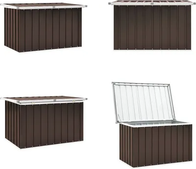 Immagine prodotto di vidaXL Scatola da giardino marrone 109 x 67 x 65 cm - Scatola portaoggetti - Scatola per cuscini da giardino - Scatole per cuscini da giardino