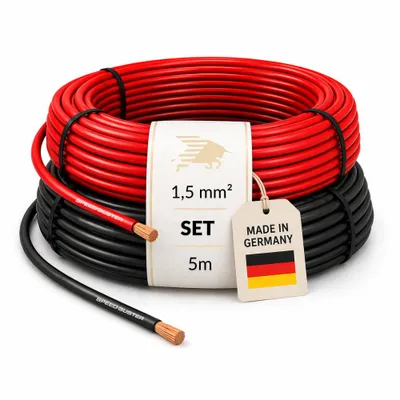 Produktbild von Fahrzeugleitung KFZ Kabel verschiedene Farben FLRY-B rot+schwarz 1,5mm² 5m