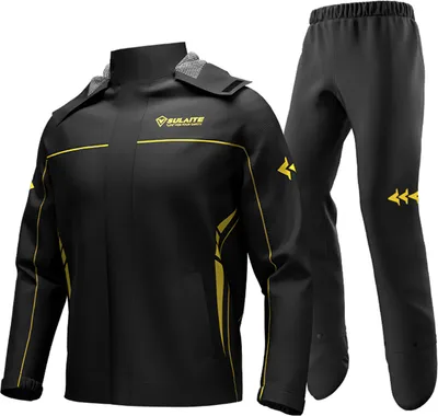 Produktbild von Wasserdichter Motorrad-Regenanzug fuer Maenner und Frauen, Radfahren, Regenbekleidung, Jacke und Hose mit Aufbewahrungstasche (XXL)