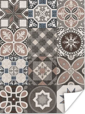 Produktbild von MuchoWow® Poster Blumen - Figuren - Braun - Design 90x120 cm - Wohnzimmer