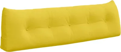 Produktbild von vidaXL Rücken Kissen Helles Gelb 160 x 24 x 50 cm Stoff