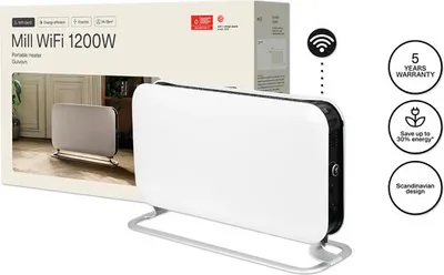 Produktbild von Mill CO1200WIFI3, Elektrischer Konvektor-Raumheizer, Aluminium, 1,6 m, IPX4, Drinnen, Flur