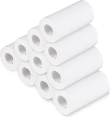 Produktbild von Thermopapierrolle 57 x 30 mm Druckpapier fuer Etikettendrucker Kinder Sofortbildkamera Nachfuelldruckpapier, Packung mit 10 Rollen