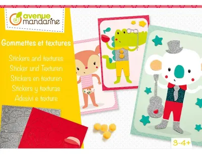 Image de Avenue Mandarine Boîte créative "Autocollants et textures", pour développer la dextérité