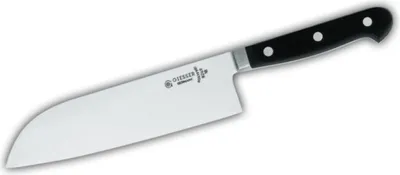 Immagine prodotto di Coltello da cucina forgiato Santoku Giesser Messer  - colore nero, lunghezza 18 cm