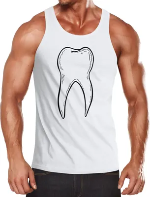 Produktbild von Herren Tanktop Zahnfee Kostüm Fasching Karneval Fastnacht Zahn Fun-Shirt Moonworks® Karneval Notarzt 1 weiß XXL
