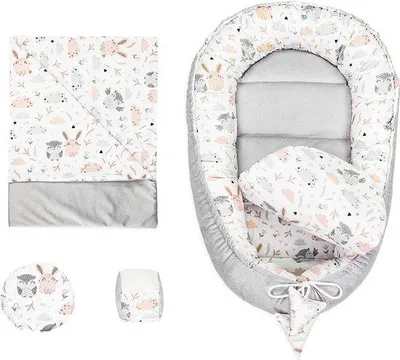 Productafbeelding van Baby Cocoon, reiswiegje, 100% katoen, antiallergisch - babynest
