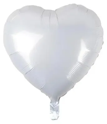 Produktbild von Weiße Herz-Luftballons, 46 cm, 100 Stück - Godan