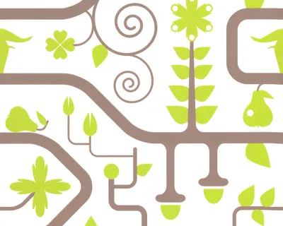 Produktbild von Lars Contzen Designertapete el Paraiso, braun, grün, weiss, 10,05 m x 0,53 m, 880611, 8806-11