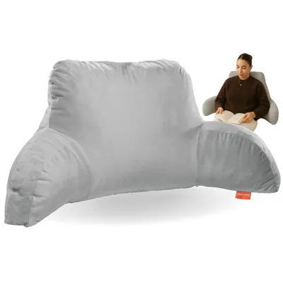 Immagine prodotto di sleepling - Cuscino da lettura con braccioli, grigio pietra, cuscino per lo schienale, cuscino per la seduta del letto, 85 x 40 x 40 cm