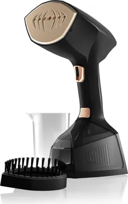 Produktbild von VERTENZ Aura 50 | Steamer Tragbarer Dampfglätter | Konstante Dampfleistung 45g/min | 2000W | 360ml | Dampfbürste | 40s Schnellaufheizender | Schwarz