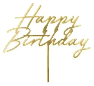 Produktbild von PartyDeco KPT83-019, Kuchen, Gold, Kunststoff, Geburtstag, 18 cm, 16,5 cm