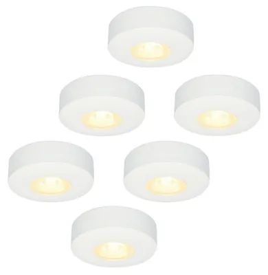 Produktbild von hoftronic LED Aufbaustrahler 3W 300lm 2700K IP44 Weiß 6er Set