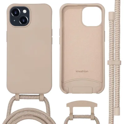 Imagen del producto de Cubierta trasera de color con cordón desmontable con MagSafe para Apple iPhone 15 - Nude